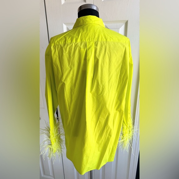 NWT J Crew Collection Feather trim Cotton poplin button up collared Shirt Top 6 - Picture 5 of 10